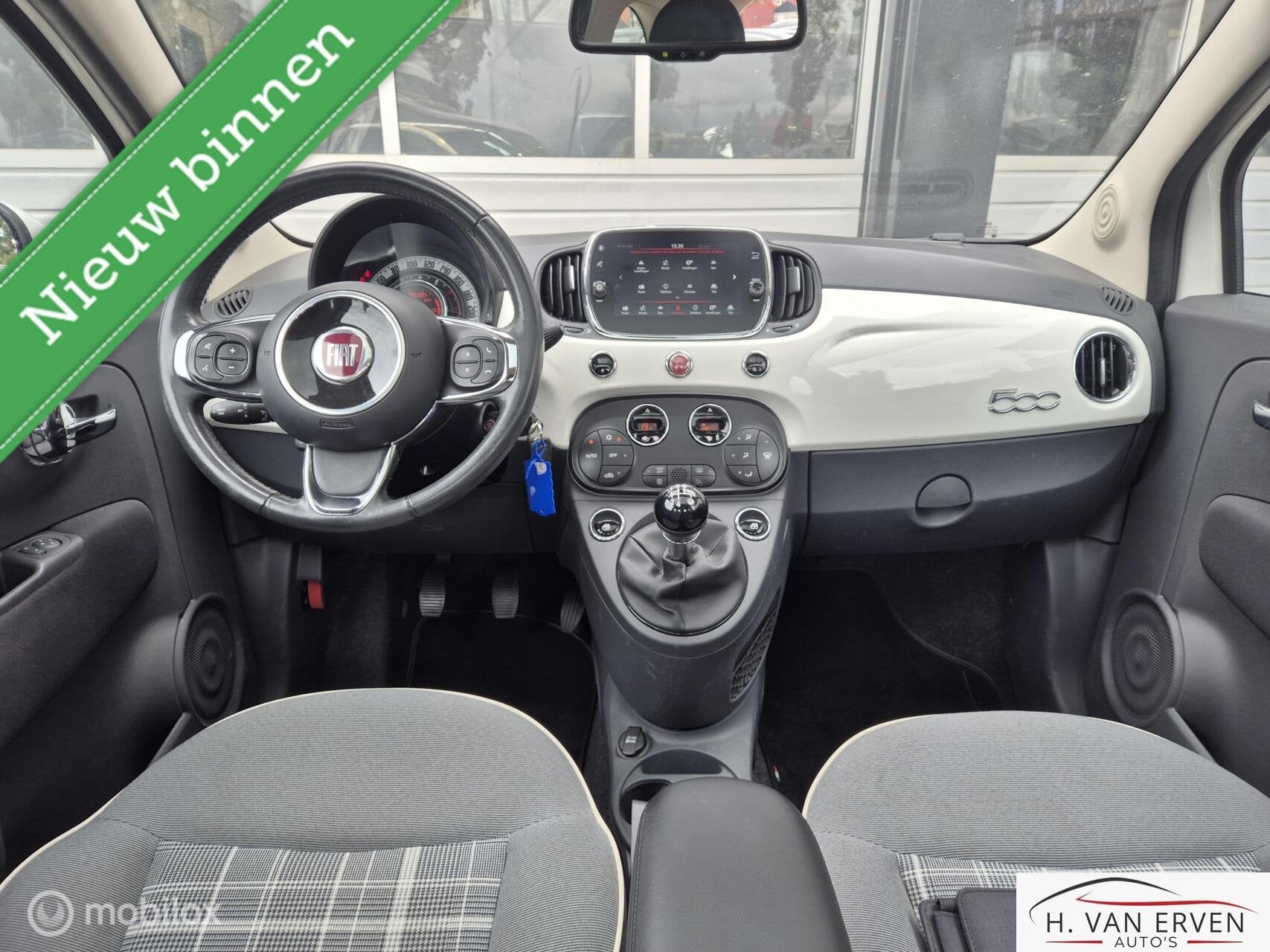Fiat 500 0.9 Turbo Lounge PANORAMADAK APPLE CARPLAY 16" PDC, Auto's, Fiat, Voorwielaandrijving, Origineel Nederlands, Bedrijf