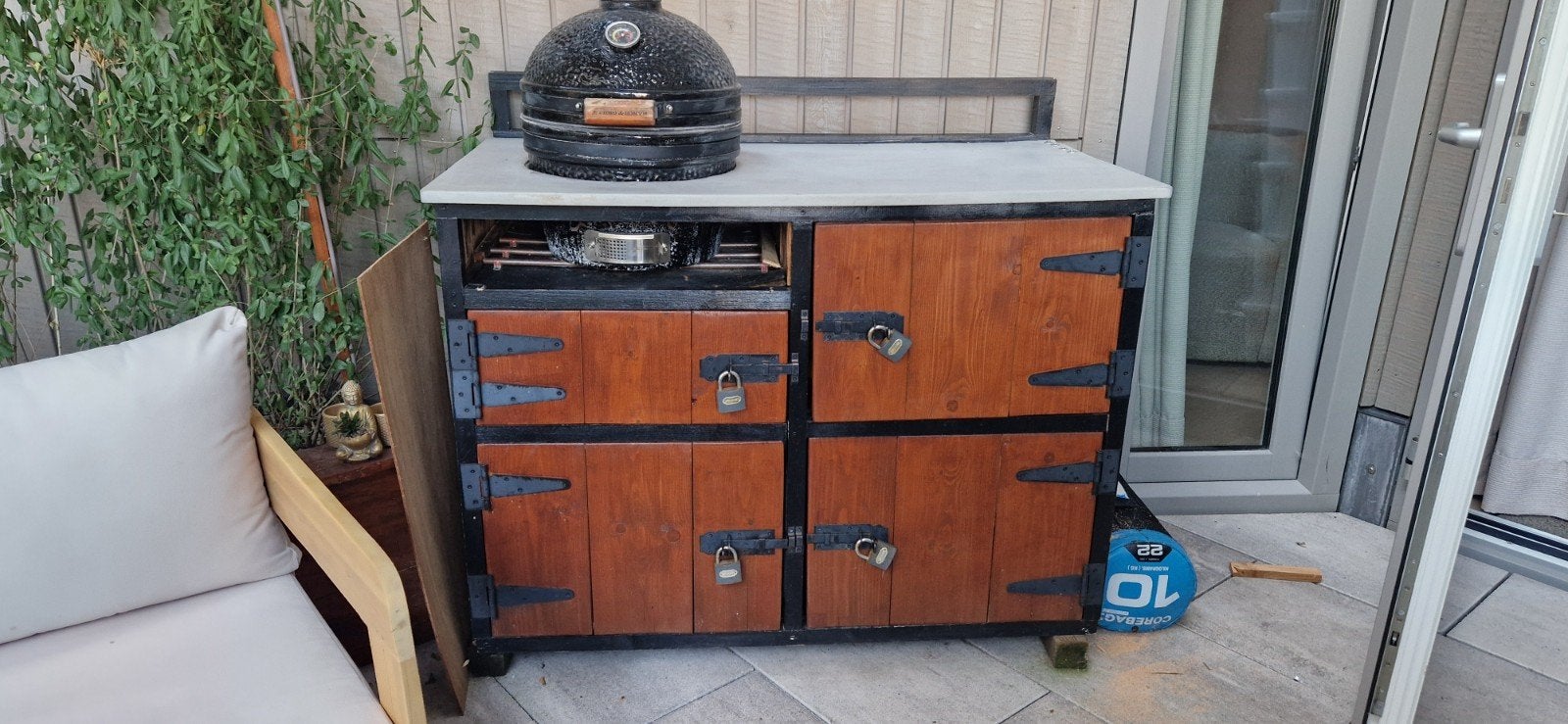 Ranch-T Grills Kamado BBQ met buitenkeuken, Ophalen, Gebruikt, Ranch-T Grills