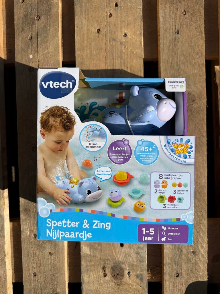 VTech Spetter & Zing Nijlpaard - Badplezier voor baby's, Nieuw, Fahrenheitstraat 22, 6003 DC Weert, Ophalen of Verzenden, https://www.vtechnl.com/contact