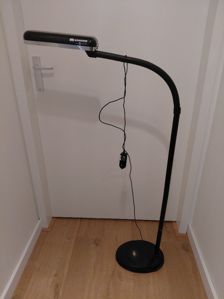 Zwarte staande daglichtlamp, Huis en Inrichting, Ophalen, Zo goed als nieuw, Kunststof, 150 tot 200 cm