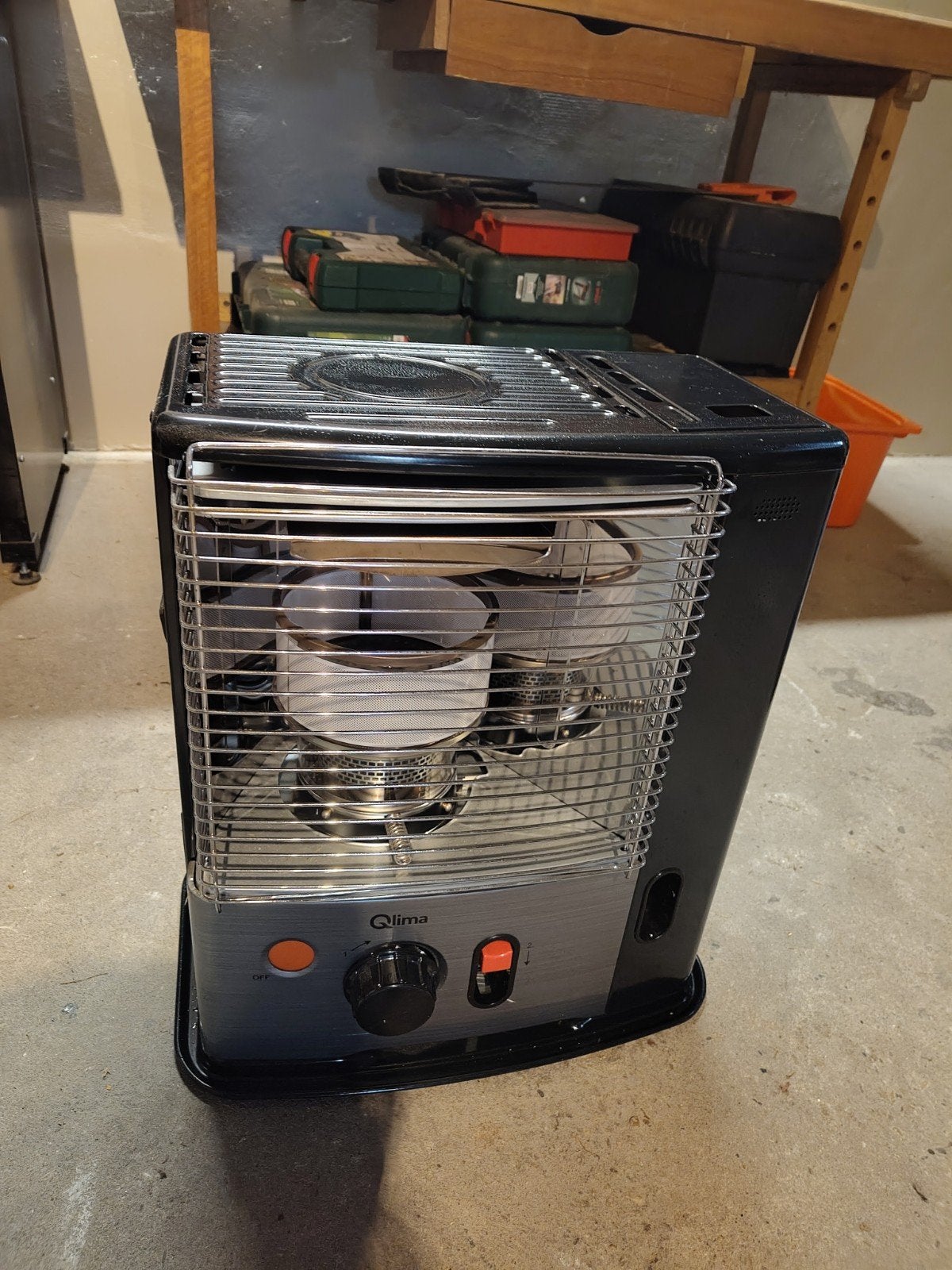 Qlima kouskachel R 8128S C-2 met CO² sensor (tot 105 m³), Ophalen, Nieuw, Overige brandstoffen, Petroleumkachel