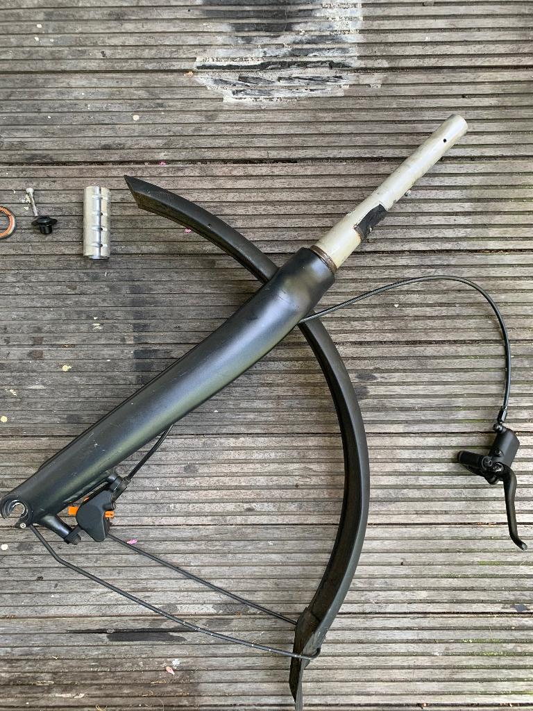 VanMoof S3 voorvork compleet – spatbord + rem + remhendel, Fietsen en Brommers, Ophalen, Spatbord