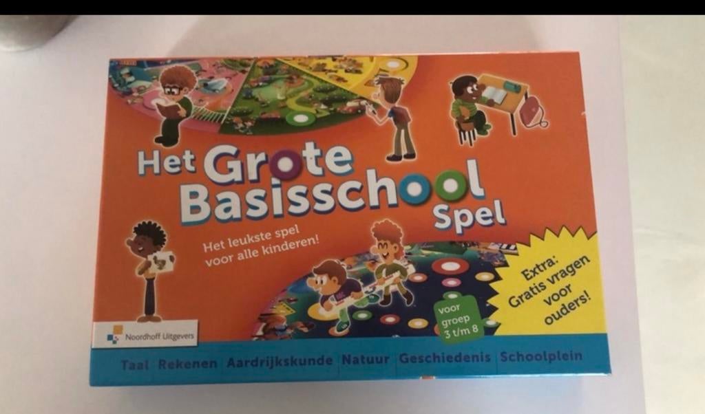 Het Grote Basisschool Spel - Educatief bordspel, Hobby en Vrije tijd, Gezelschapsspellen | Bordspellen, Vijf spelers of meer, Ophalen of Verzenden