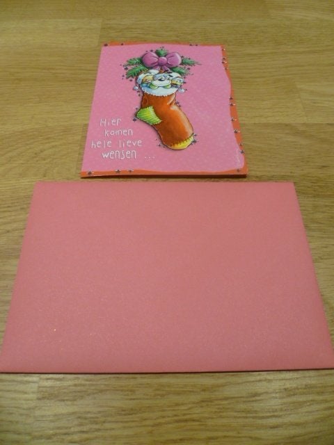 Diddl Kerst kaart + env : Hier komen hel lieve wensen. nieuw, Verzamelen, Ophalen of Verzenden, Diddl, Nieuw, Papier, Kaart of Schrift