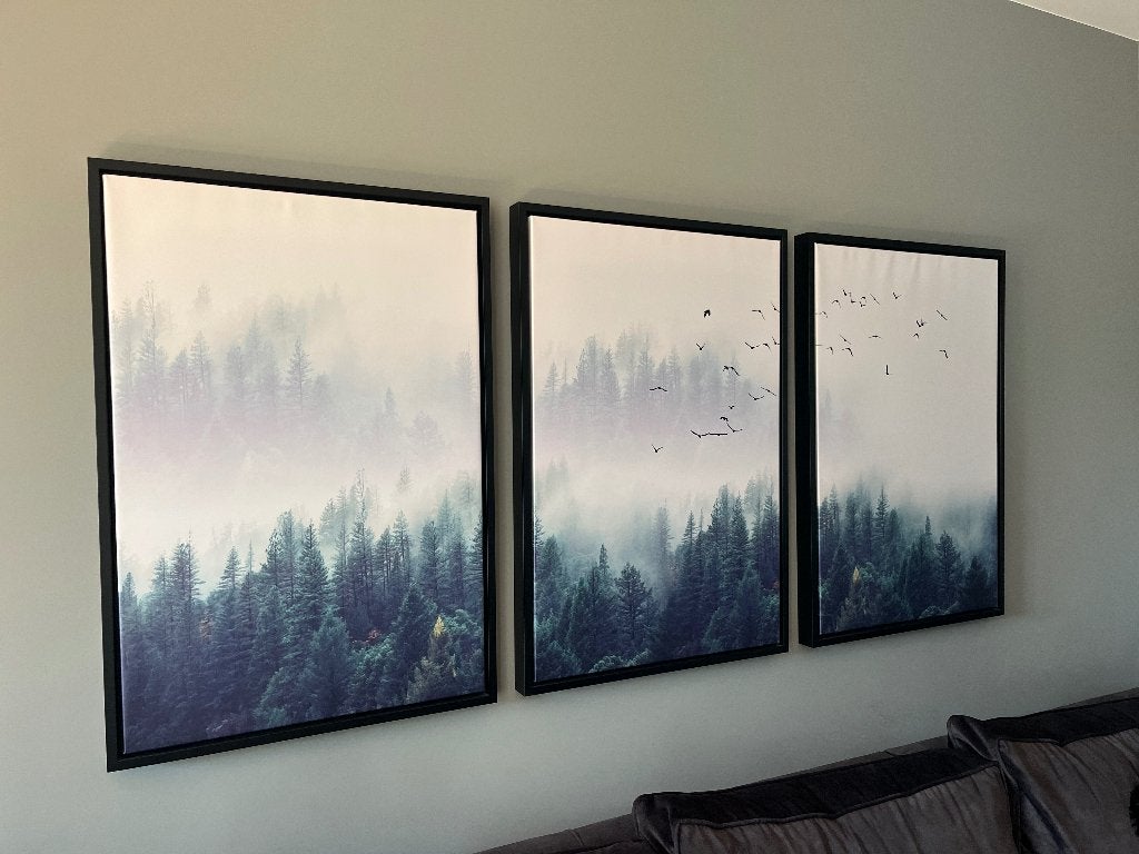 Prachtig Ingelijst canvas drieluik, Ophalen, Overige typen, 125 cm of meer, Zo goed als nieuw