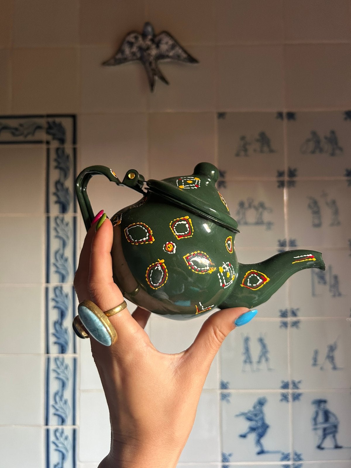 Emaille theepot uit Mauritanië, Ophalen of Verzenden