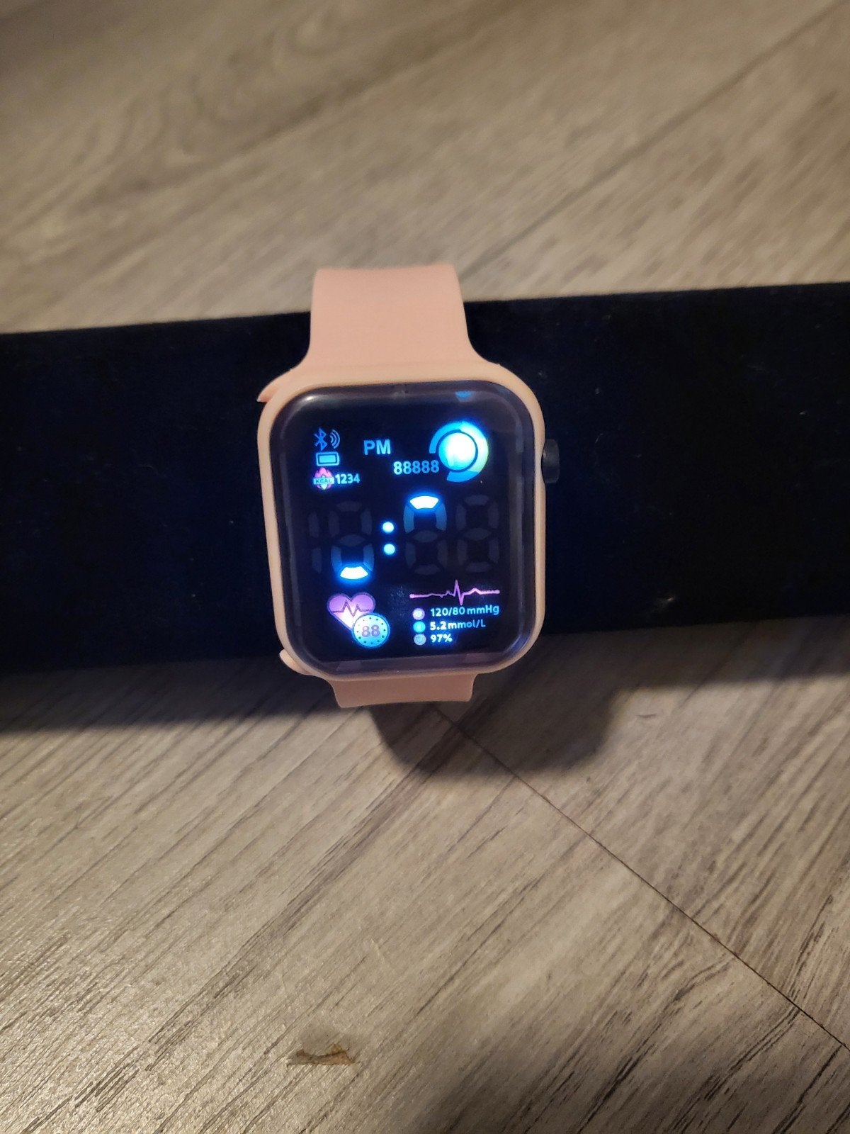 Nieuwe Roze Smartwatch met Hartslagmeter en Stappenteller, Ophalen of Verzenden, Stappen, Nieuw, Roze