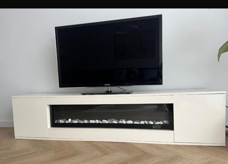Witte tv-meubel, Ophalen, Zo goed als nieuw, 25 tot 50 cm, Minder dan 100 cm