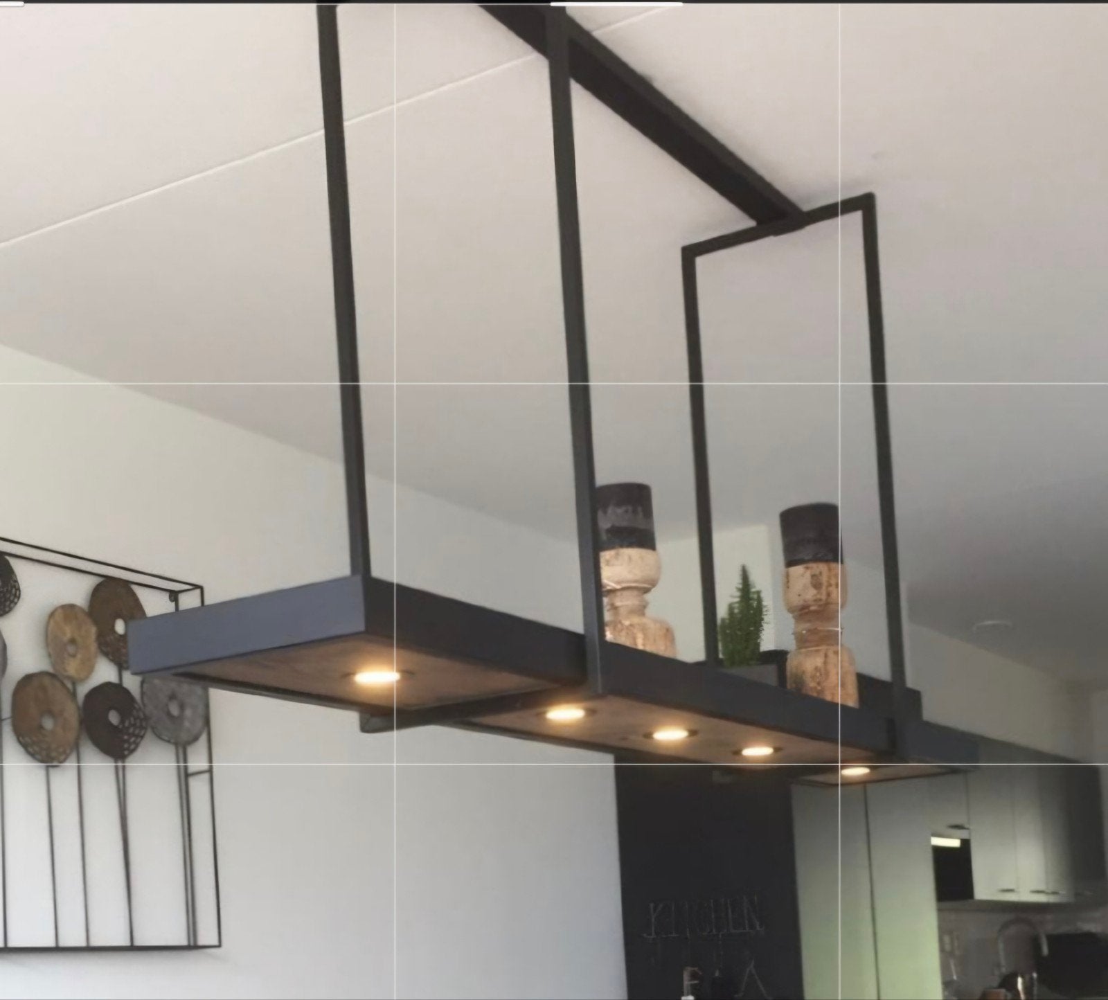 mooie stalen / houten designlamp, industrieel, modern, Ophalen, Zo goed als nieuw, Hout, Industrieel, modern, design, landelijk