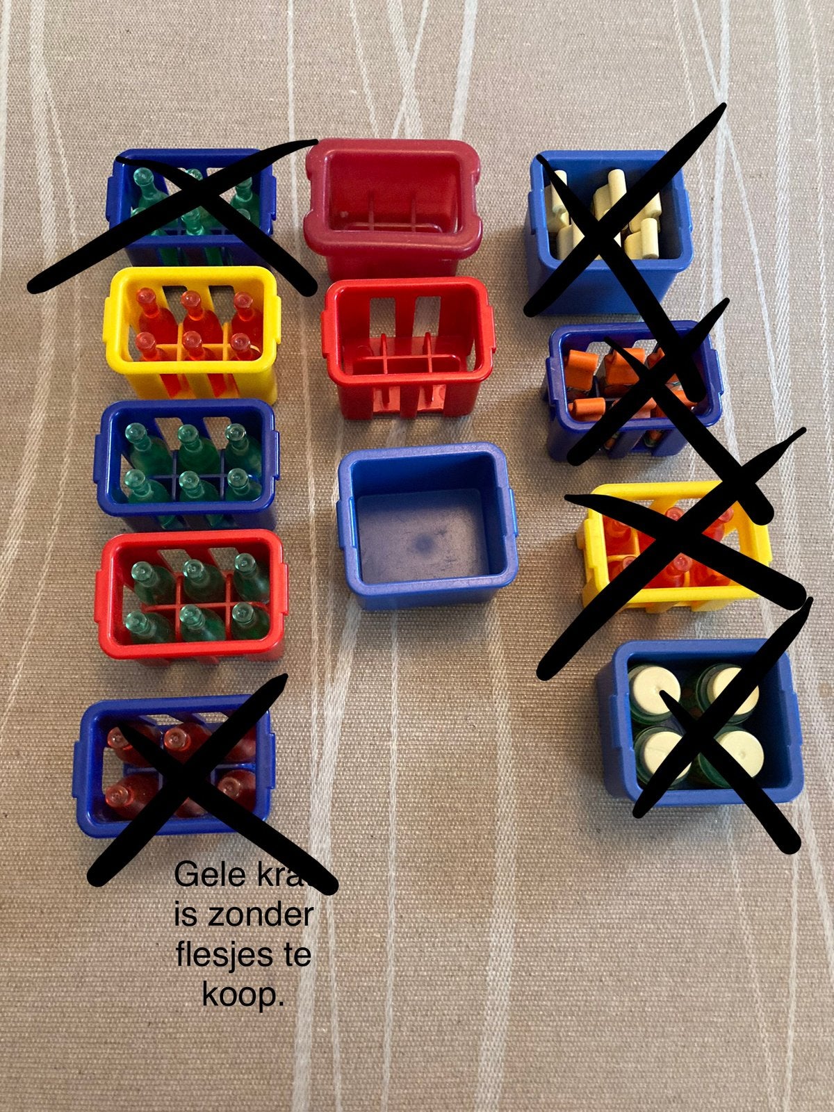 Playmobil kratten met flesjes., Ophalen of Verzenden, Zo goed als nieuw