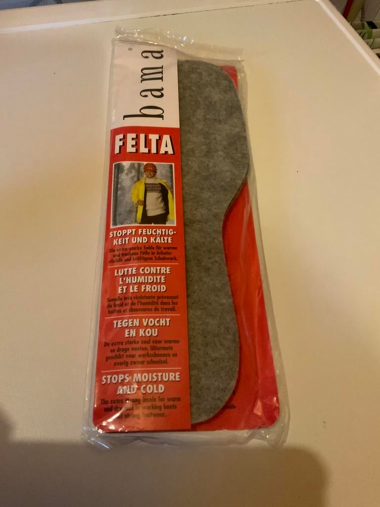 Bama inlegzolen. Mt 41. Felta. Tegen vocht en kou., Ophalen of Verzenden, Nieuw, Overige typen
