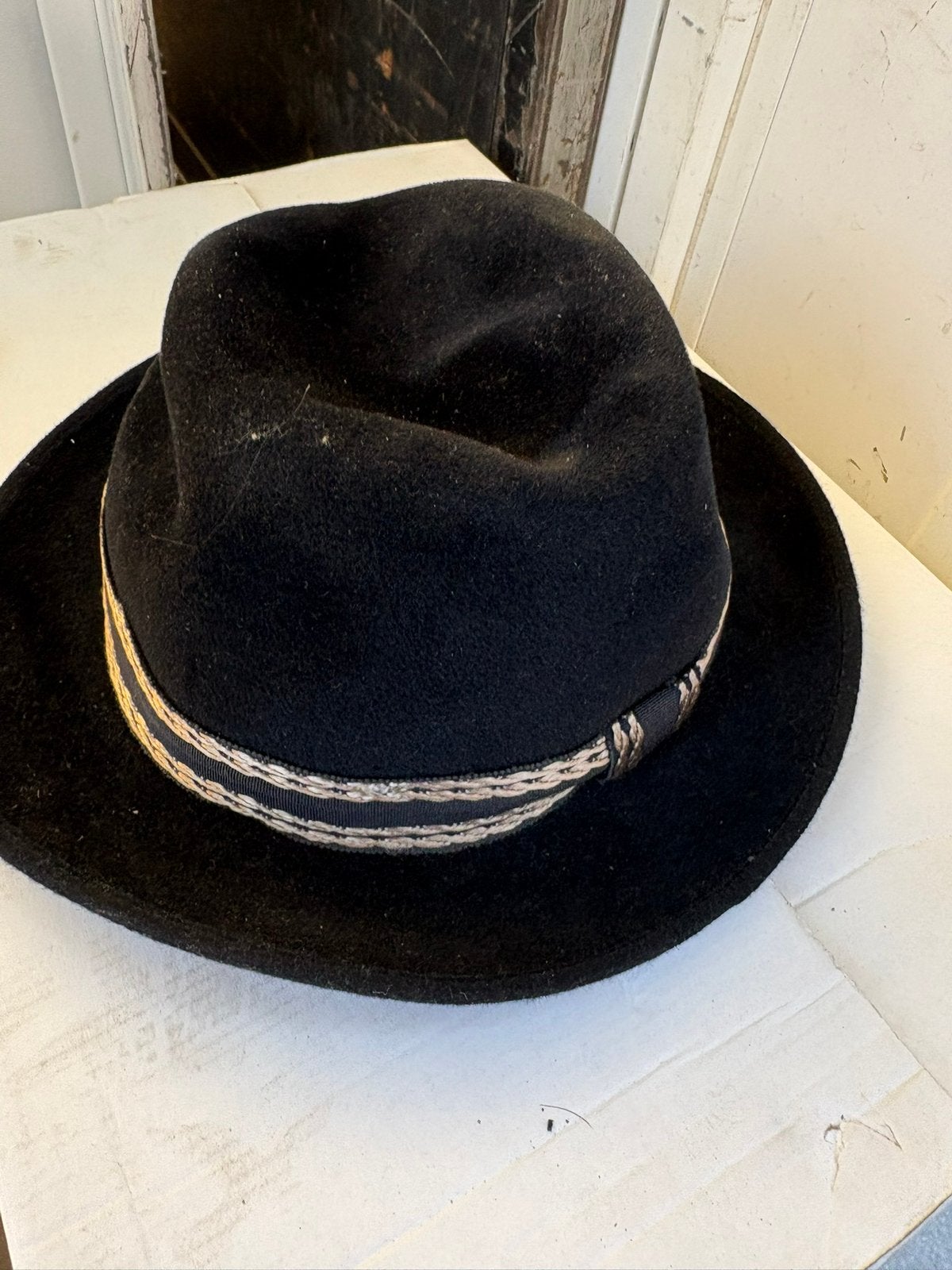 Vintage TONAK Vilten Herenhoed Fedora Maat 56, Verzenden, Zo goed als nieuw