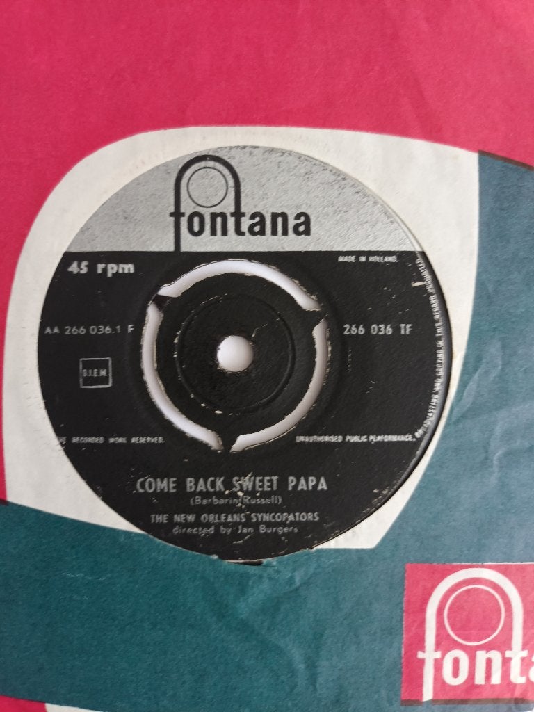 New Orleans Syncopators - Come Back Sweet Papa, Originele persing, 7 inch, Ophalen of Verzenden, Zo goed als nieuw
