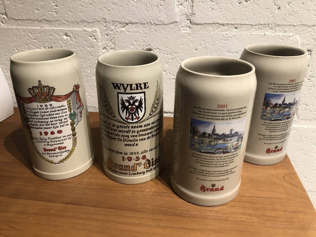 Set van 4 Brand Bier pullen - Collectors items, Verzamelen, Ophalen of Verzenden, Gebruikt, Pul(len), Brand