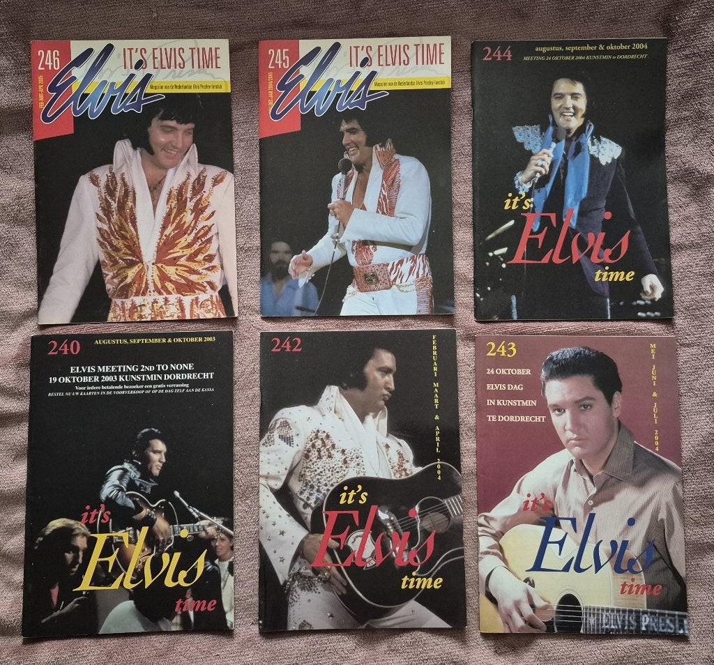 Elvis Presley fanclubbladen – 6 uitgaven It's Elvis Time, Onbekend, Artiest, Ophalen of Verzenden, Zo goed als nieuw