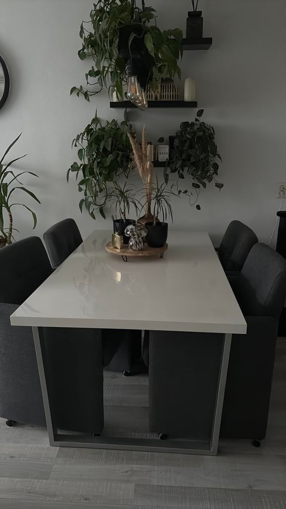Tafel met stoelen, Ophalen, Gebruikt, 50 tot 100 cm, 150 tot 200 cm
