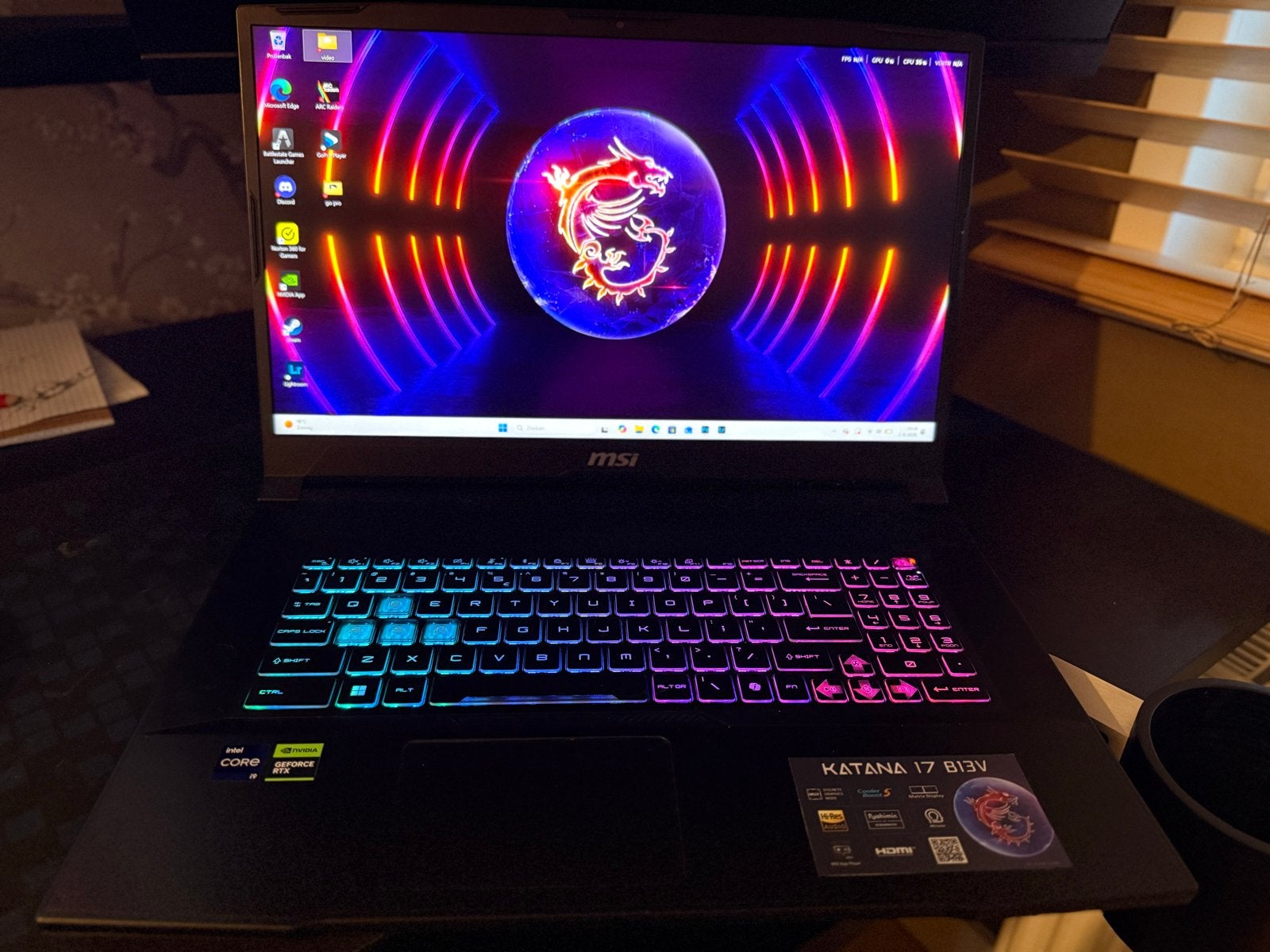 MSI Katana 17 | i9-13900H | RTX 4070 | QHD 240Hz Z.G.A.N., Computers en Software, Windows Laptops, Met videokaart, Qwerty, Ophalen of Verzenden