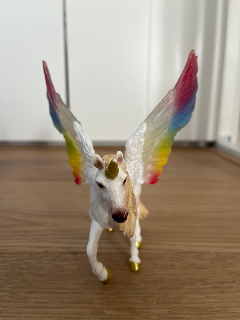 Leuke Unicorn met Regenboogvleugels, Ophalen of Verzenden, Gebruikt, Meisje