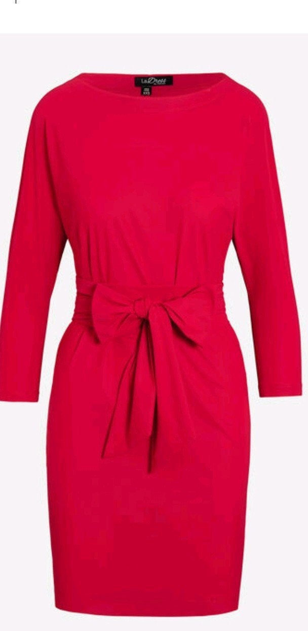 Mooie rode jurk ladress la dress caroline XL, Verzenden, Maat 46/48 (XL) of groter, Zo goed als nieuw, LaDress