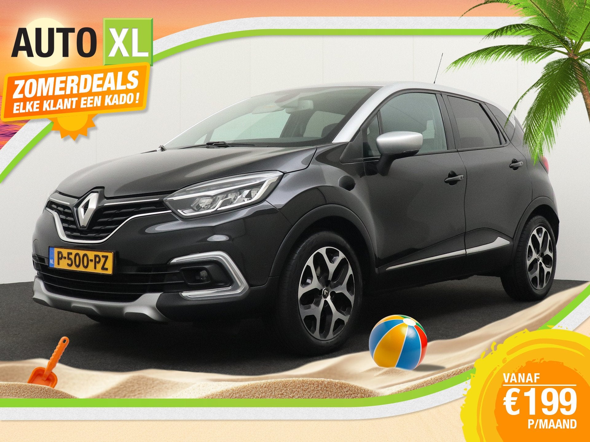 Renault Captur 1.3 150 PK Aut. TCe Intens Half-Leder Camera, Auto's, Renault, Gebruikt, 4 cilinders, 150 pk, Leder en Stof