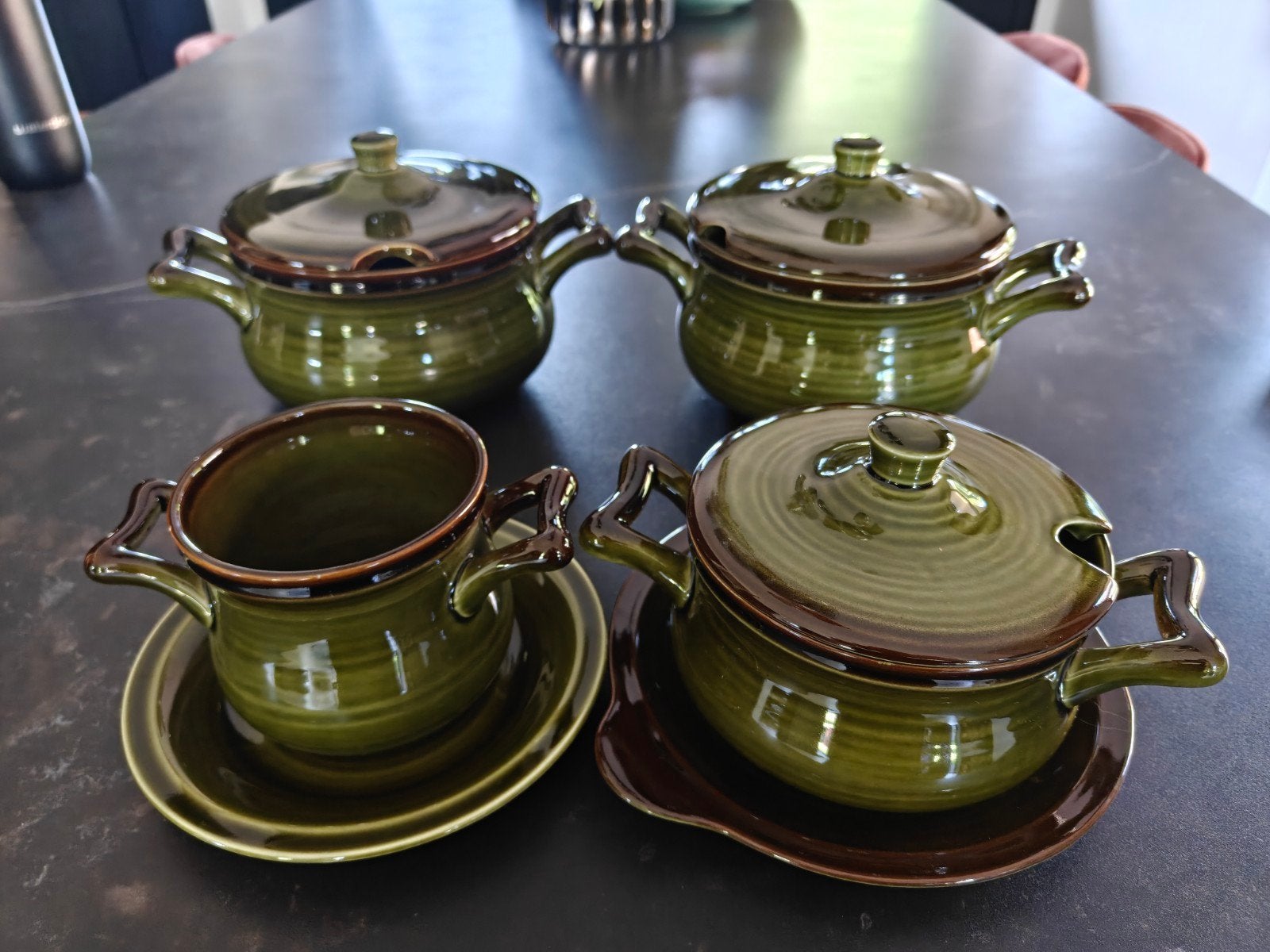 Vintage Royal Goedewaagen soepkommen / terrines – olijfgroen, Antiek en Kunst, Antiek | Keramiek en Aardewerk, Ophalen
