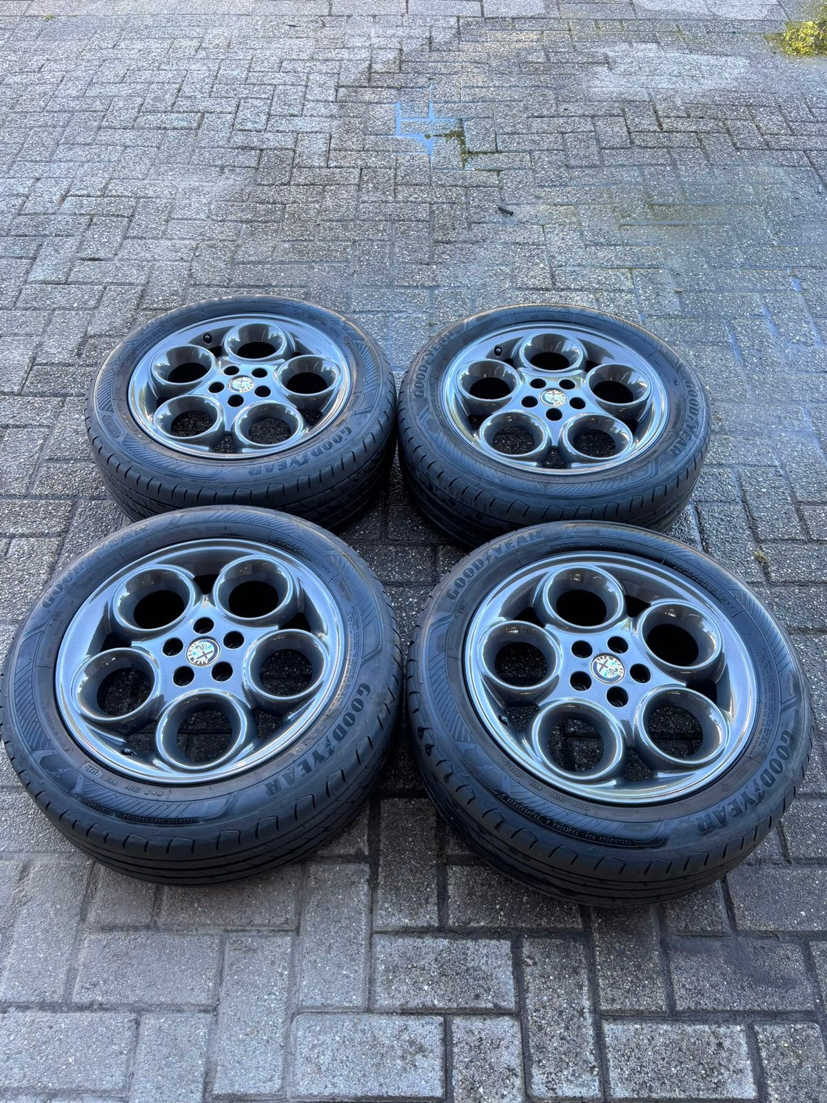 Alfa Romeo velgen+band, Auto-onderdelen, Ophanging en Onderstel, Ophalen, Gebruikt, Alfa Romeo