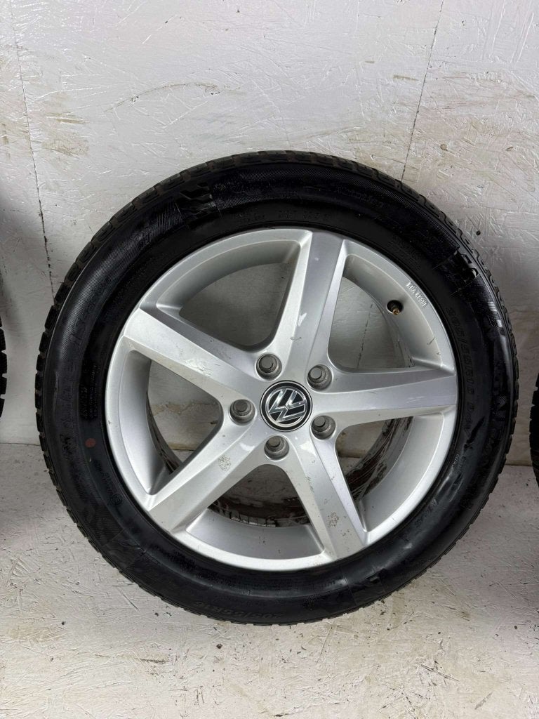 Originele Volkswagen Golf Caddy velg 16" 5x112 Aspen winter, Niet ingevuld, Gebruikt, 16 inch, Banden en Velgen