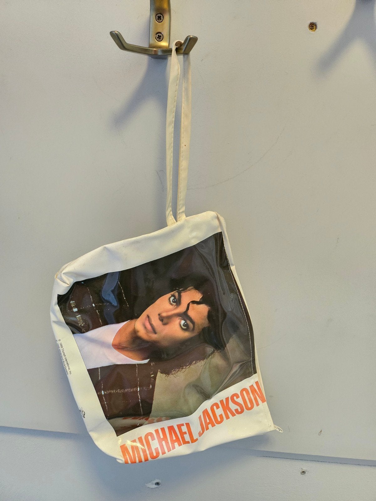Vintage Michael Jackson toilettas/boodschappentas 1988, Ophalen of Verzenden, Gebruikt
