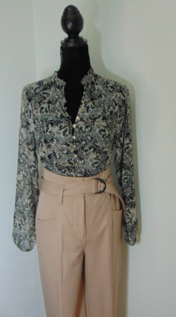 mooie Slangenprint blouse van Nikkie maat 36, Verzenden, Zwart, Zo goed als nieuw, Nikkie