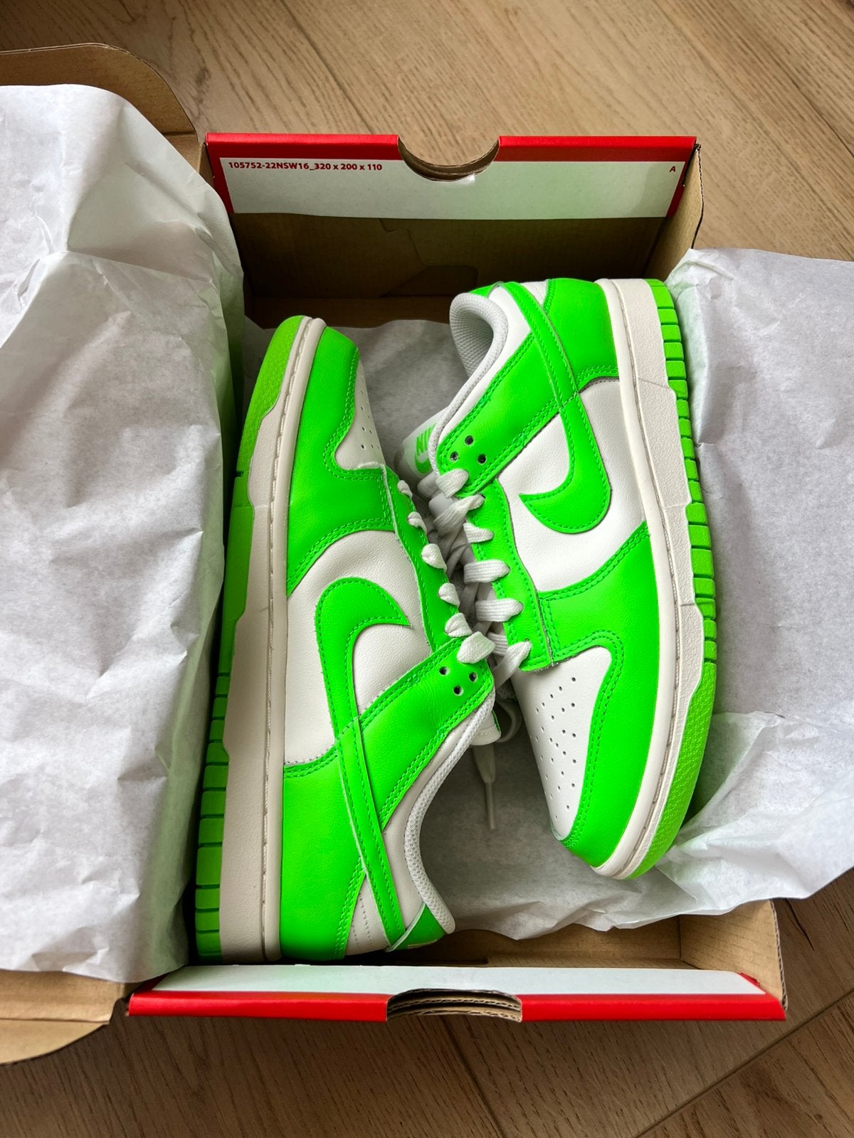 Nike Dunk Low Sail/Green Strike | nieuw | maat 38.5, Ophalen of Verzenden, Nieuw, Groen, Sneakers of Gympen