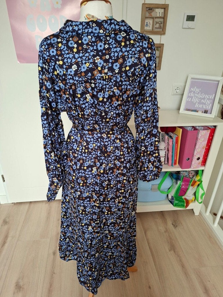 Fabienne Chapot jurk (maat 40), Maat 38/40 (M), Blauw, Ophalen of Verzenden, Zo goed als nieuw