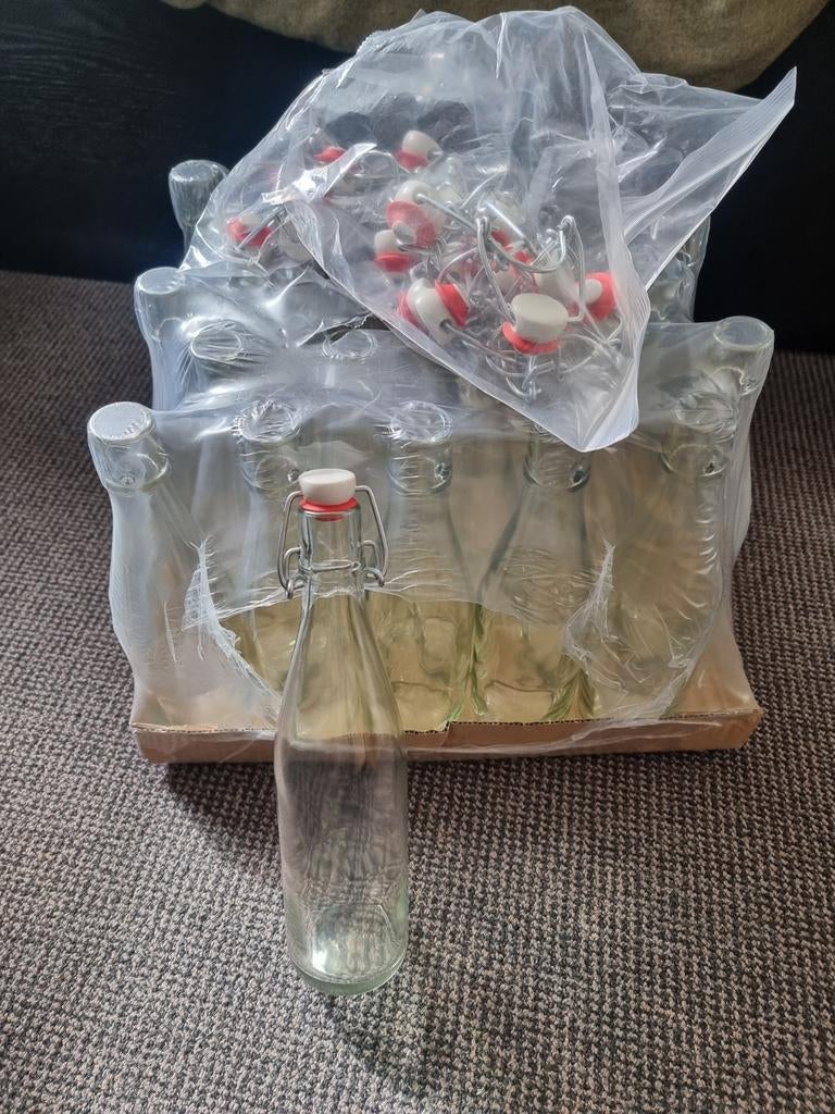 24x Beugelfles met beugelsluiting 500ml - Nieuw, Ophalen, Nieuw, Overige merken, Glas