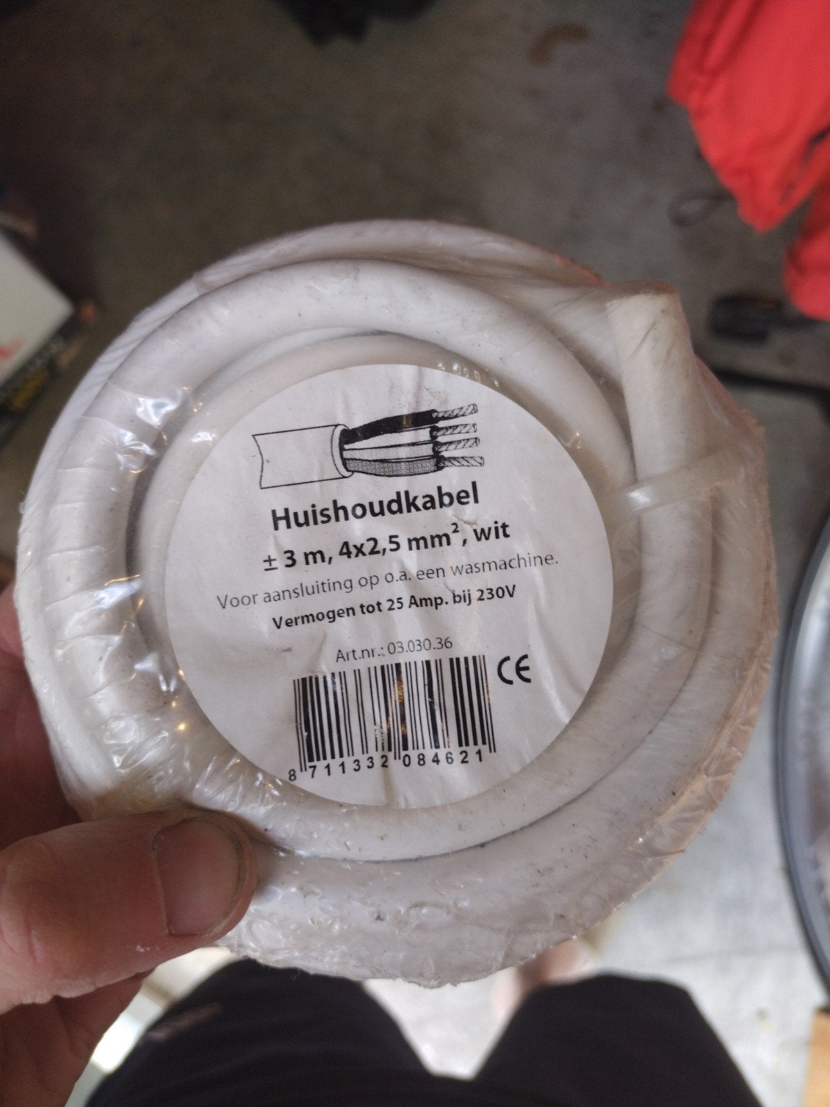 Snoer 4x 2,5mm2, 3 meter, Ophalen of Verzenden, Nieuw, Overige merken, Kabel of Snoer