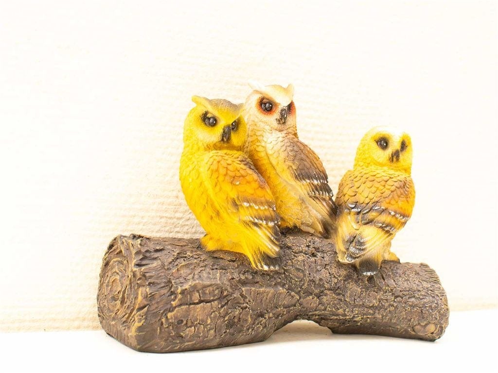 3 uilen op een stam 31061, Verzamelen, Ophalen of Verzenden, Gebruikt