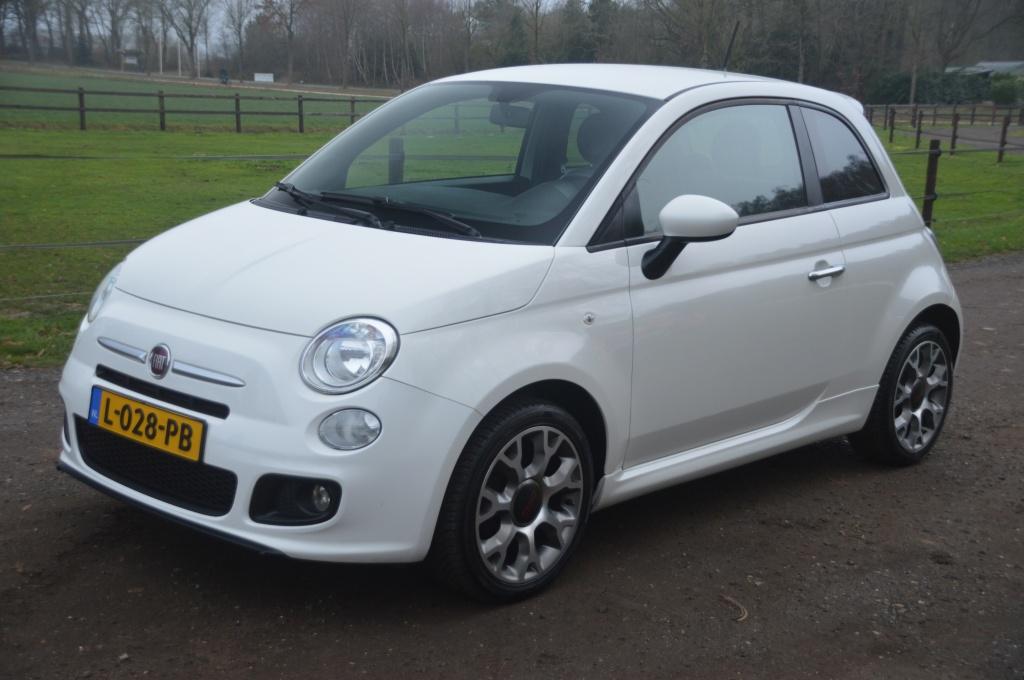 Fiat 500 1.2 Popstar Wit Airco PDC (bj 2014), Stof, Gebruikt, 4 cilinders, 840 kg