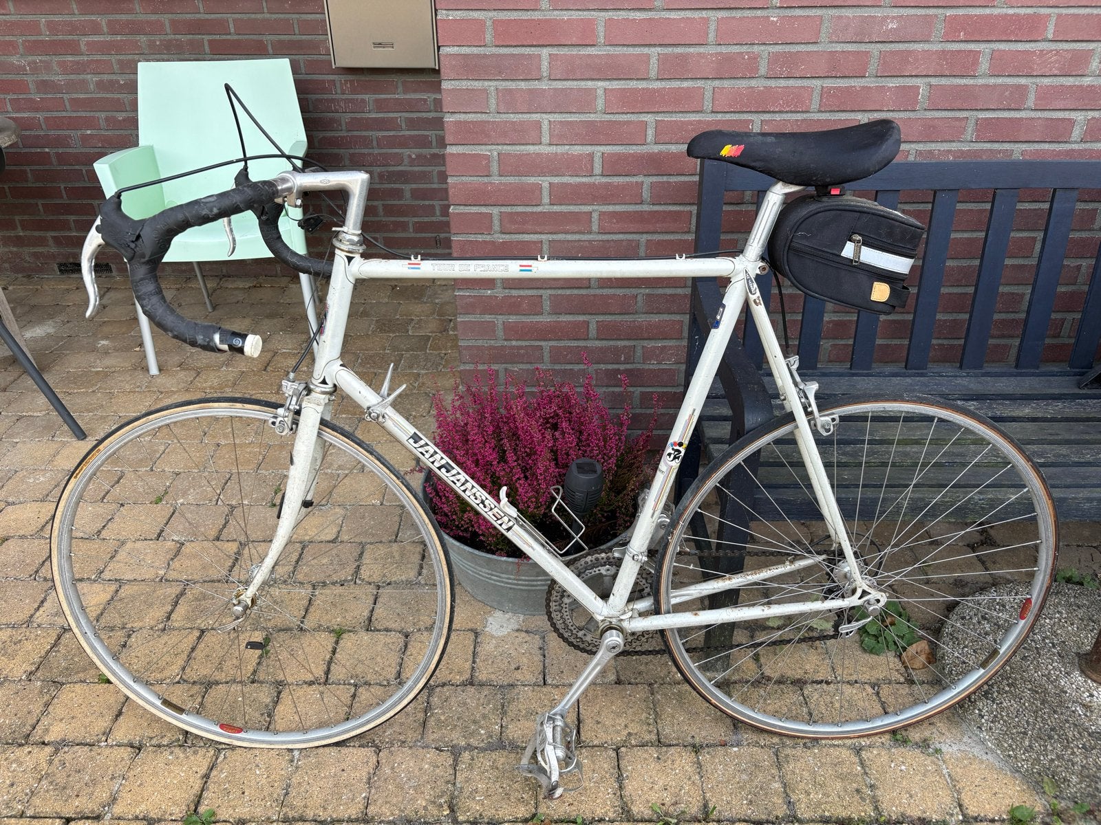 Opknapper: Jan Janssen Tour de France racefiets, Fietsen en Brommers, 28 inch, Gebruikt, Velgrem, Ophalen
