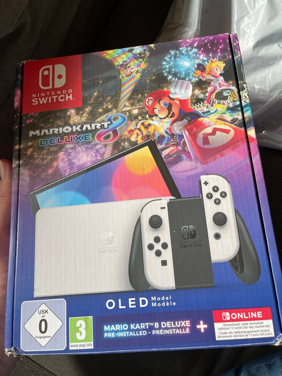 Lege doos Nintendo Switch OLED met Mario Kart 8 Deluxe frans, Switch OLED, Met games, Ophalen of Verzenden, Zonder controller