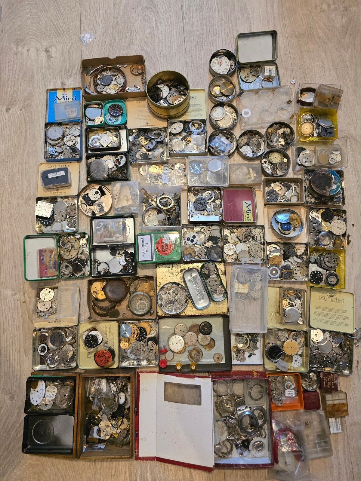 Horlogemaker inventaris onderdelen partij, Sieraden, Tassen en Uiterlijk, Horloges | Antiek, Ophalen of Verzenden, Staal, Overige merken