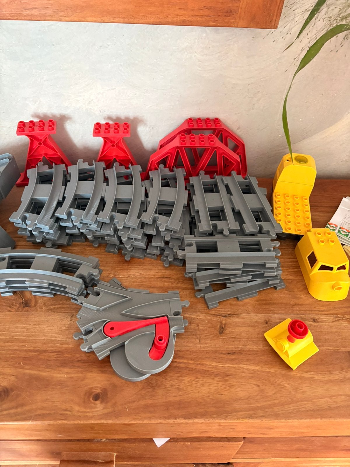 LEGO DUPLO trein(werkend)veel rails, wissels, brug en wagons, Kinderen en Baby's, Ophalen of Verzenden, Gebruikt, Duplo