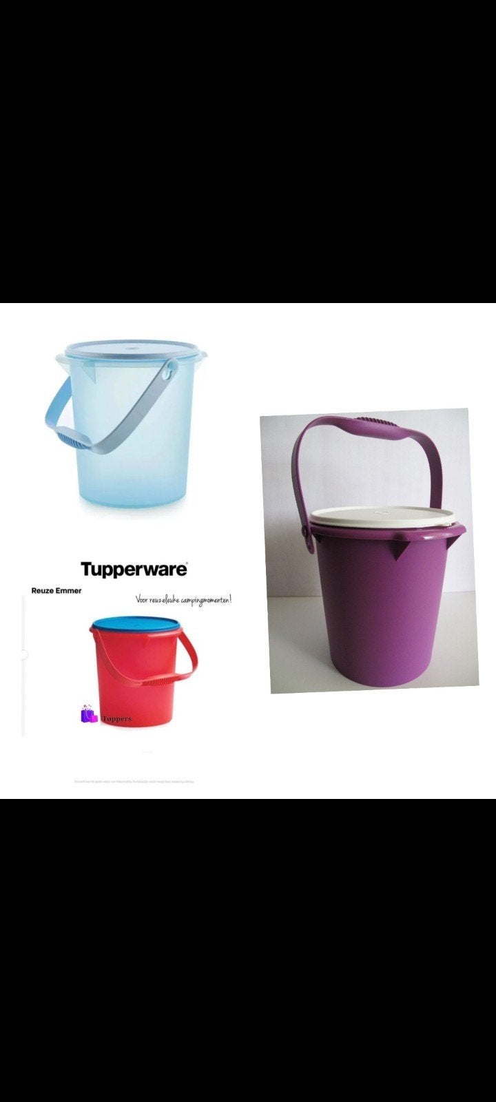 Tupperware Reuze Emmer 8.5L - Nieuw in 3 kleuren, Ophalen of Verzenden, Nieuw