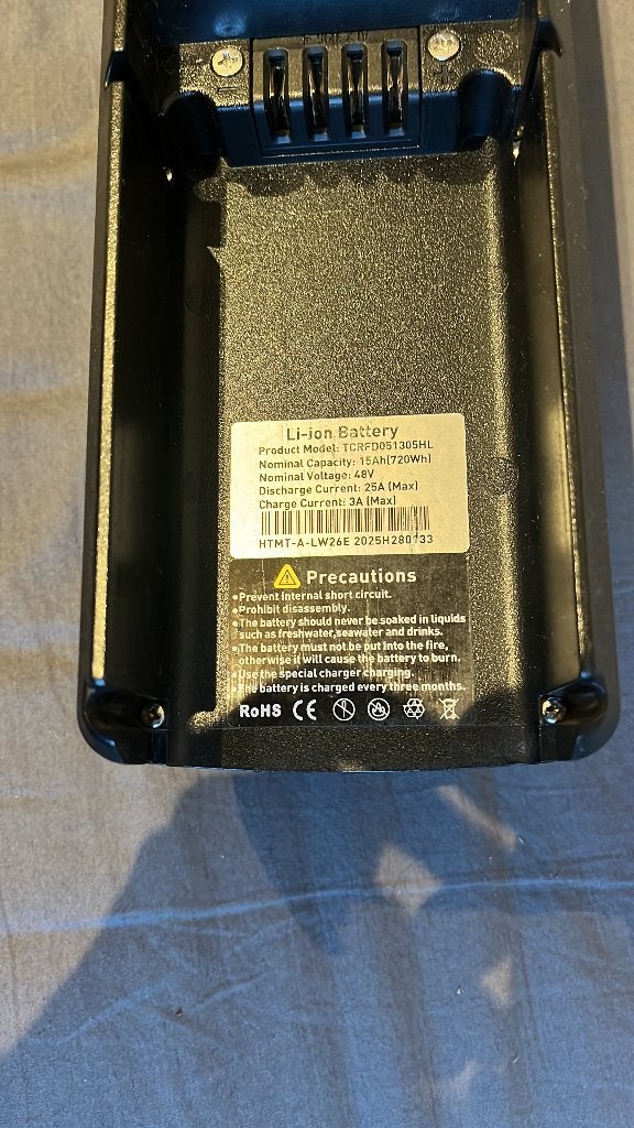 Fat bike battery, Fietsen en Brommers, Fietsaccessoires | Fietsaccu's, Ophalen of Verzenden, Zo goed als nieuw