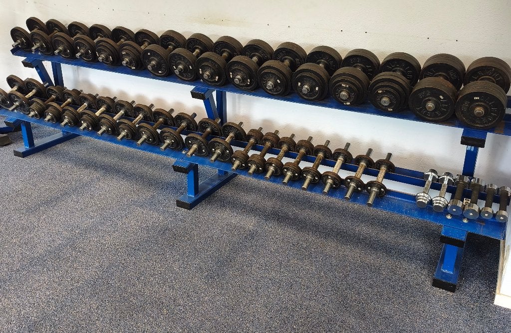 Dumbbells incl rek, Ophalen, Gebruikt, Benen, Dumbbell