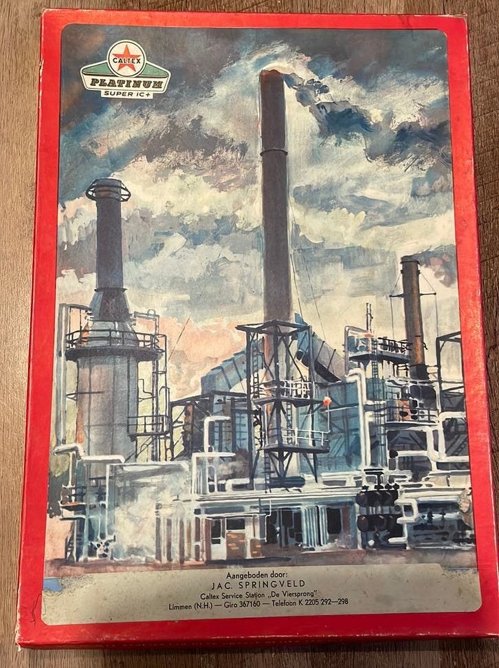 Unieke vintage Caltex reclamepuzzel jaren ‘50, Verzamelen, Ophalen of Verzenden, Gebruikt