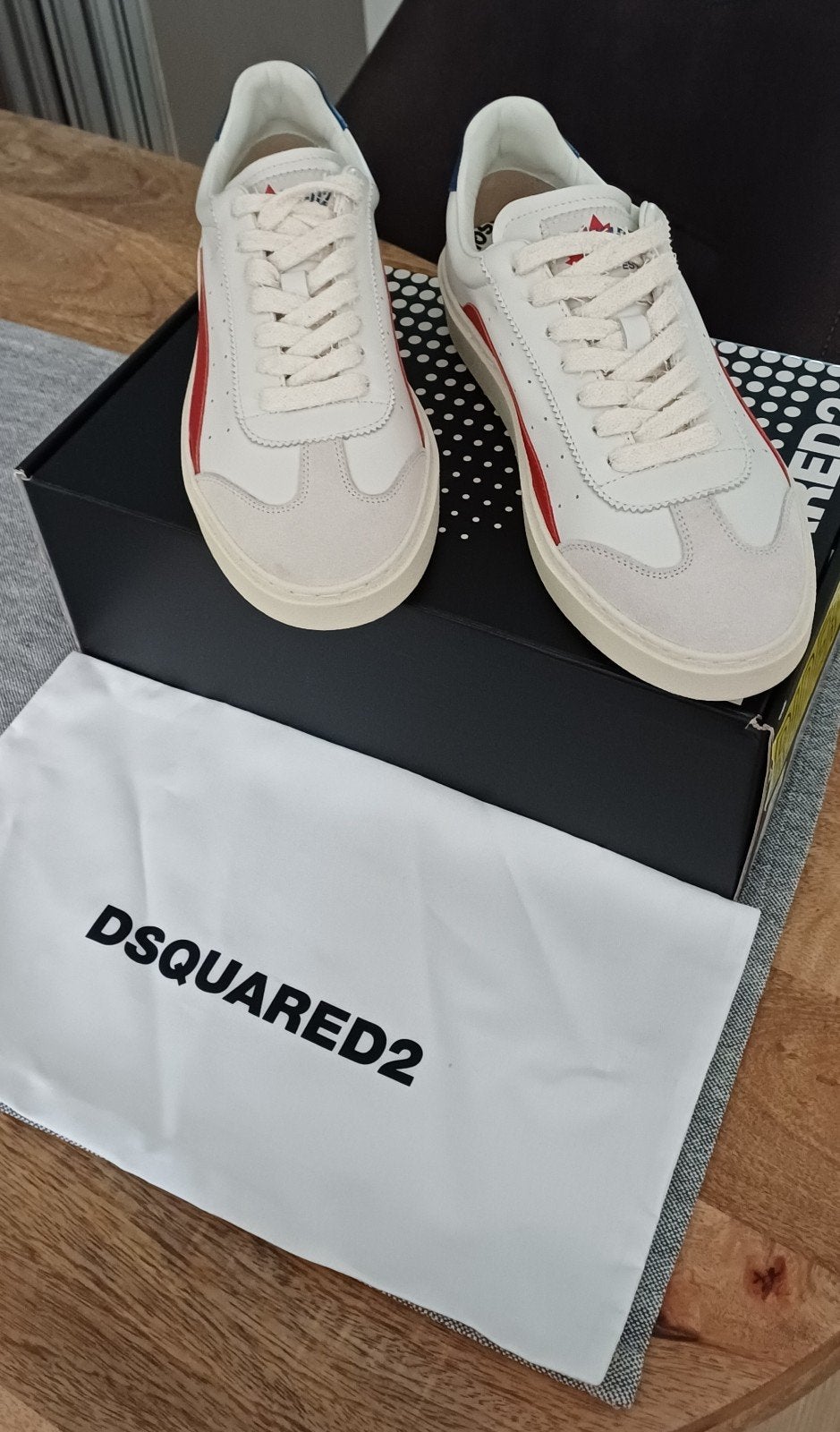 Dsguared2 Rider Heren Sneaker Wit. Maat 41.Nieuw., Dsquared2, Wit, Nieuw, Ophalen of Verzenden