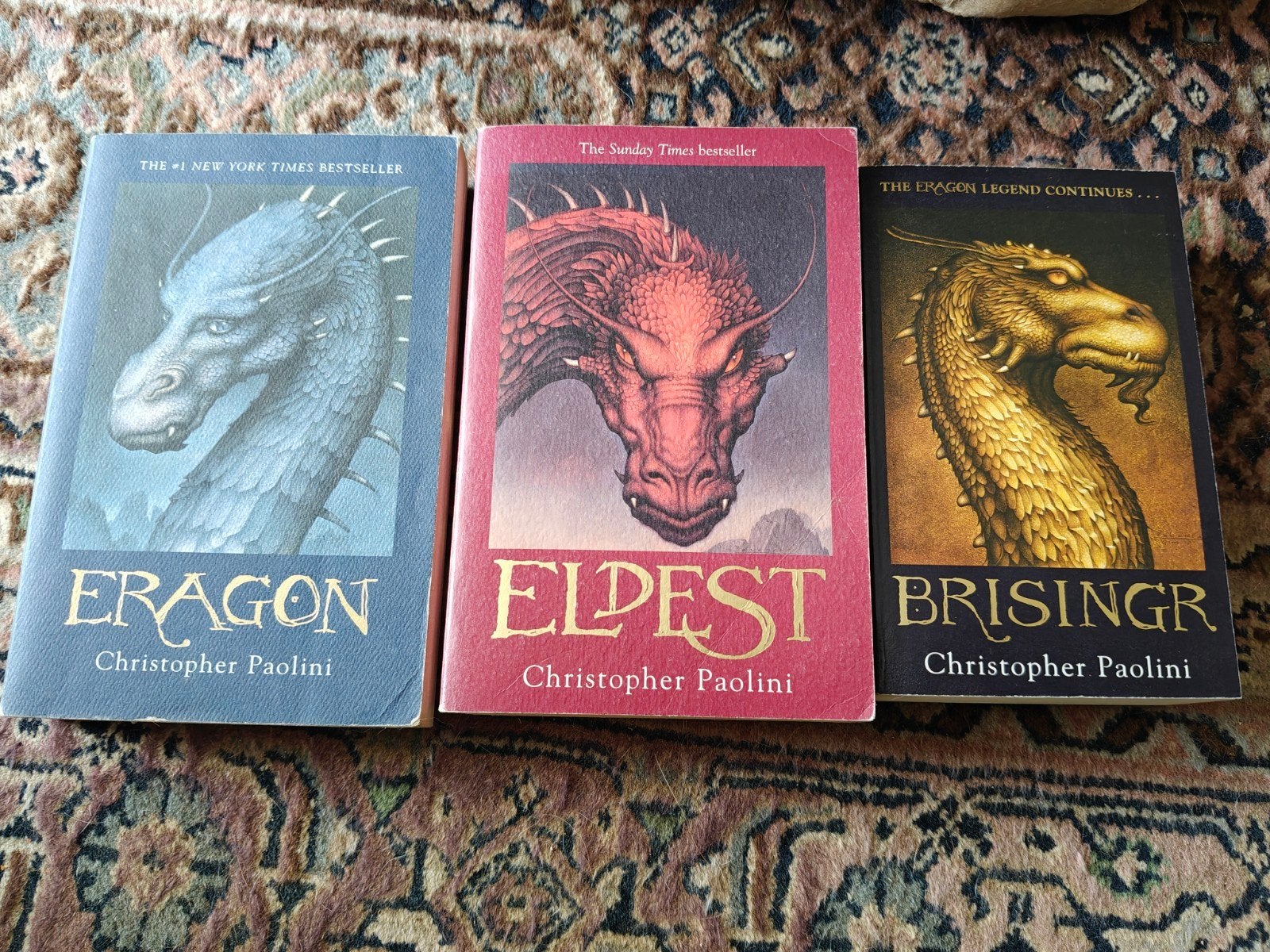 Eragon, Eldest, Brisingr - Christopher Paolini (Engels), Boeken, Fantasy, Ophalen of Verzenden, Gelezen, Christopher Paolini