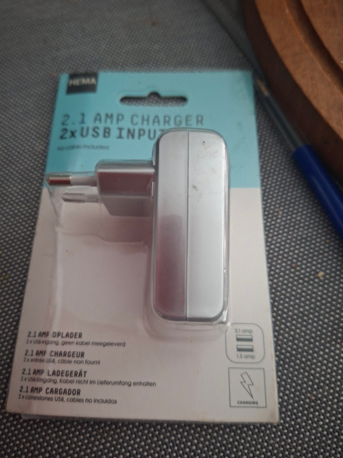 Hema 2.1 Amp Oplader met 2x USB-ingang, Universeel, Adapter, Nieuw, Ophalen of Verzenden