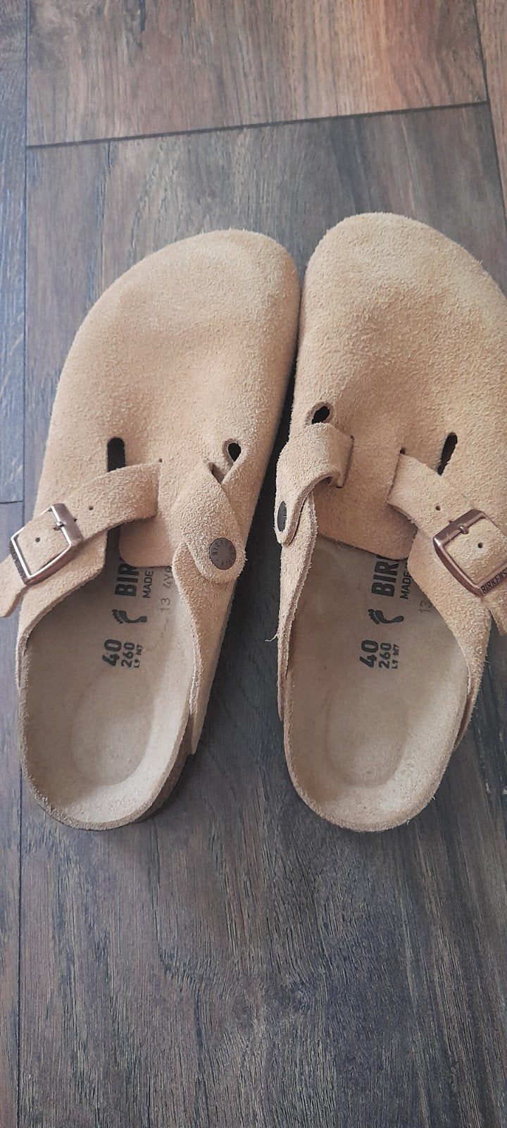 Nieuwe Birkenstock Boston Clogs Maat 40 Latte, Kleding | Dames, Schoenen, Slippers, Beige, Nieuw, Ophalen of Verzenden