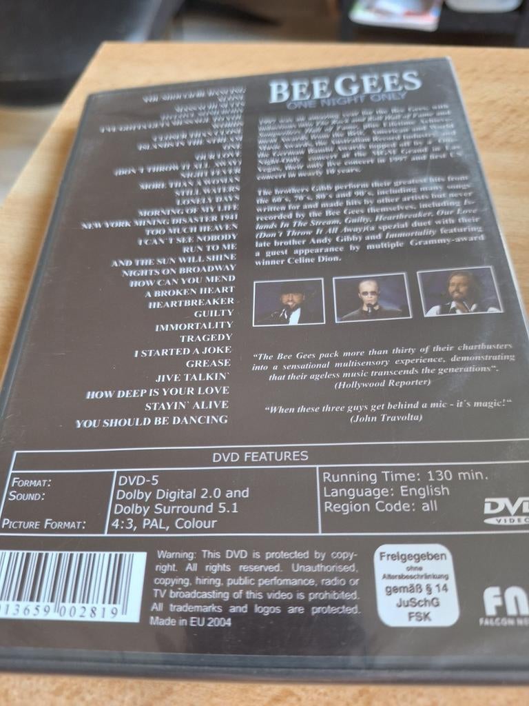 Dvd BeeGees, one night only, Alle leeftijden, Ophalen of Verzenden, Nieuw in verpakking, Muziek en Concerten