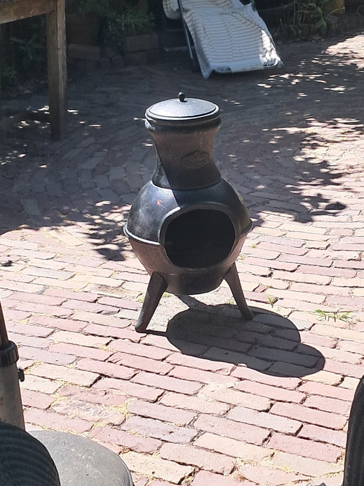 Kleine gietijzeren vuurkorf/kachel, Tuin en Terras, Ophalen