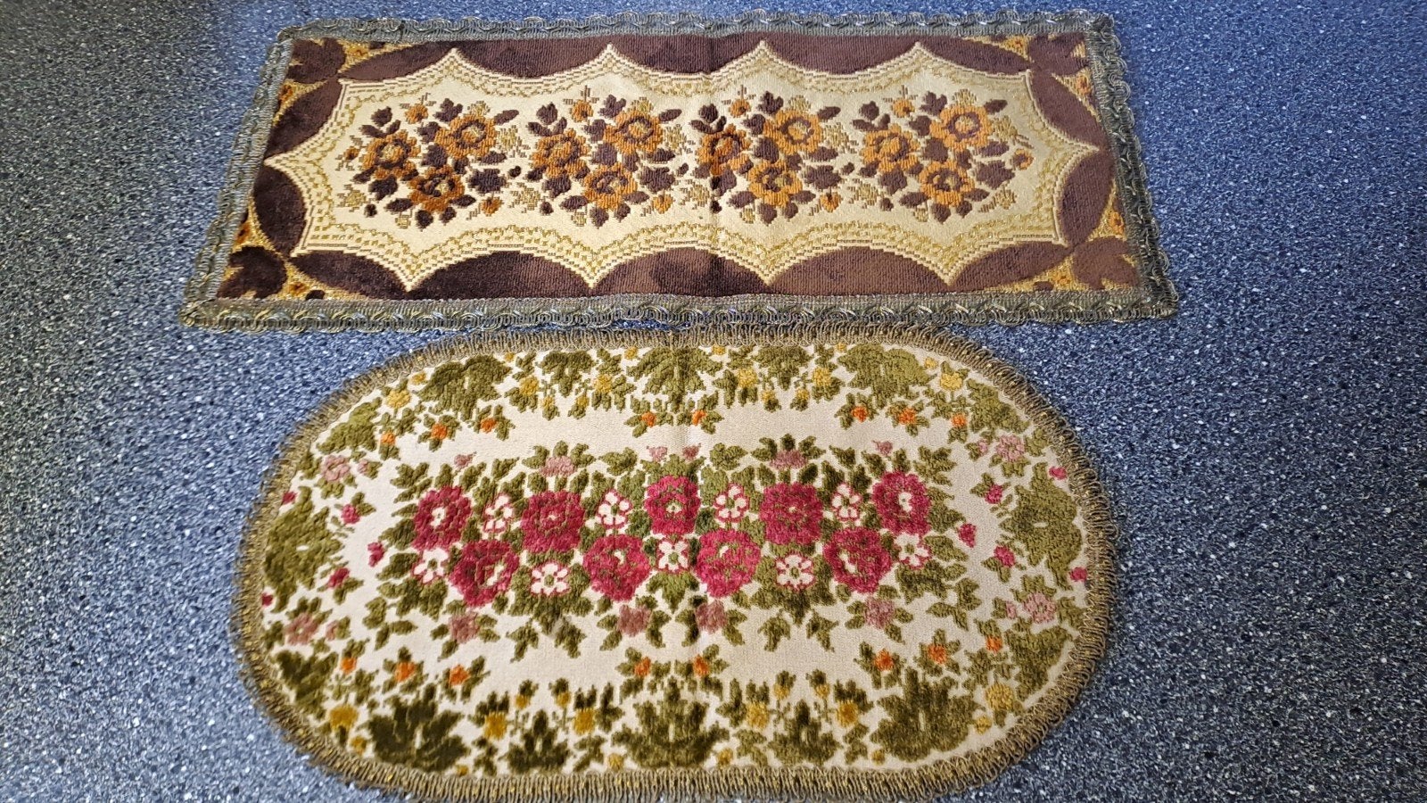 Vintage Oud-Hollandse pluche tafelkleedjes / lopers, Ophalen of Verzenden